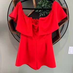 Candy apple, red size medium romper